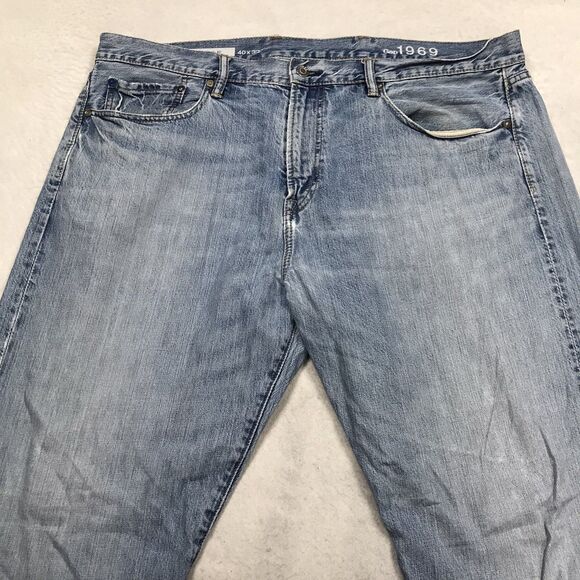 Y2K GAP 1969 Jean Loose Wide Leg Men 40x32 Baggy Grunge Skate Light Wash - Picture 4 of 16